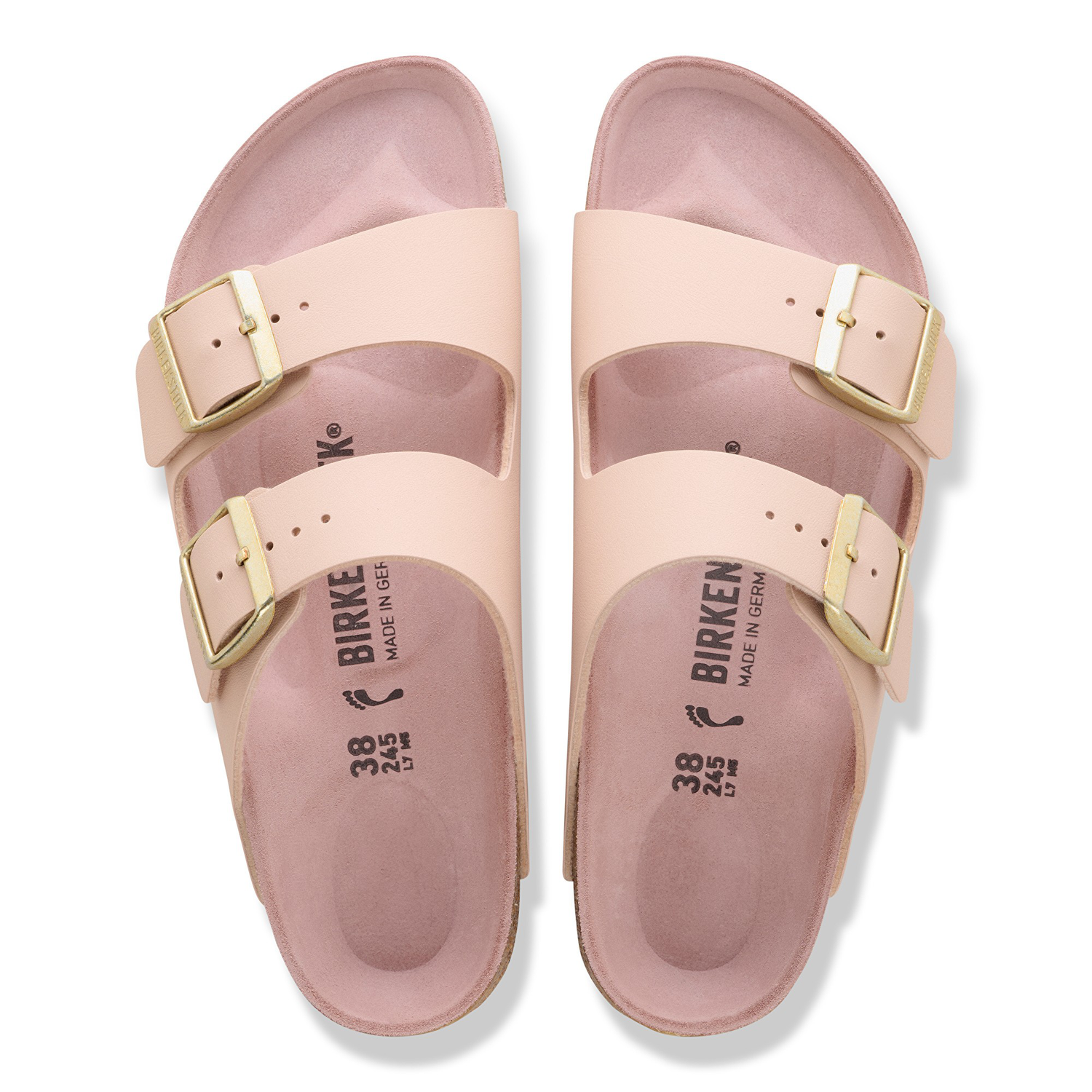 Arizona BS Birko-Flor Triples New Beige/Pink Clay - BIRKENSTOCK