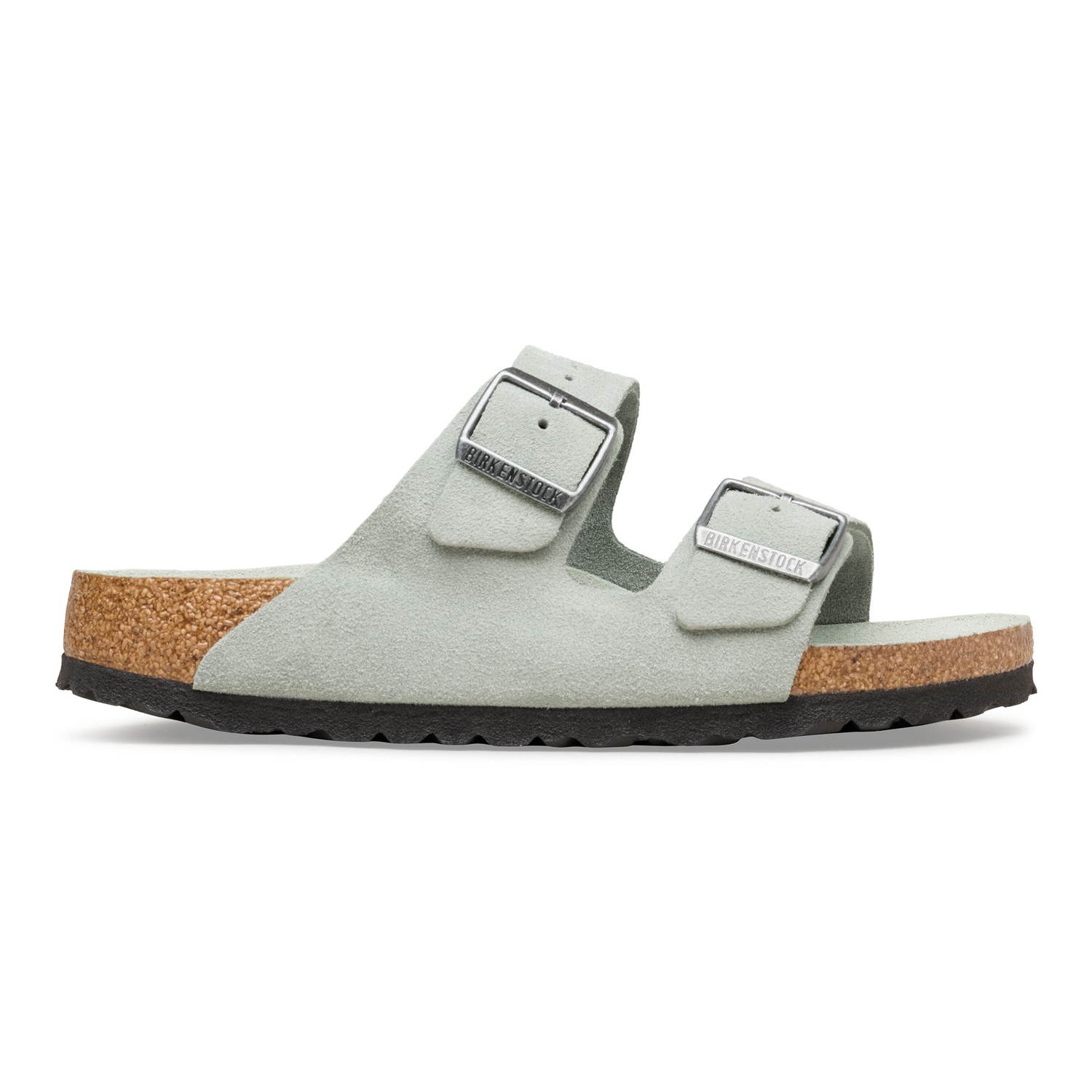 Arizona Soft Footbed Suede Leather Pure Sage Tonal FB - BIRKENSTOCK