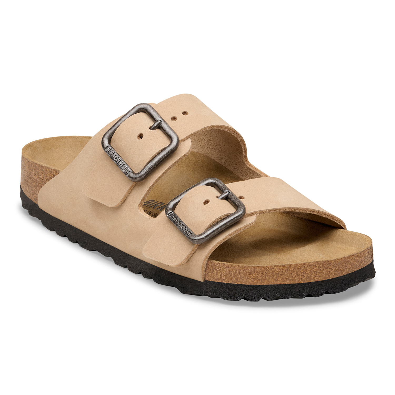 Arizona Wire Buckle Nubuk Leather Sandcastle - BIRKENSTOCK