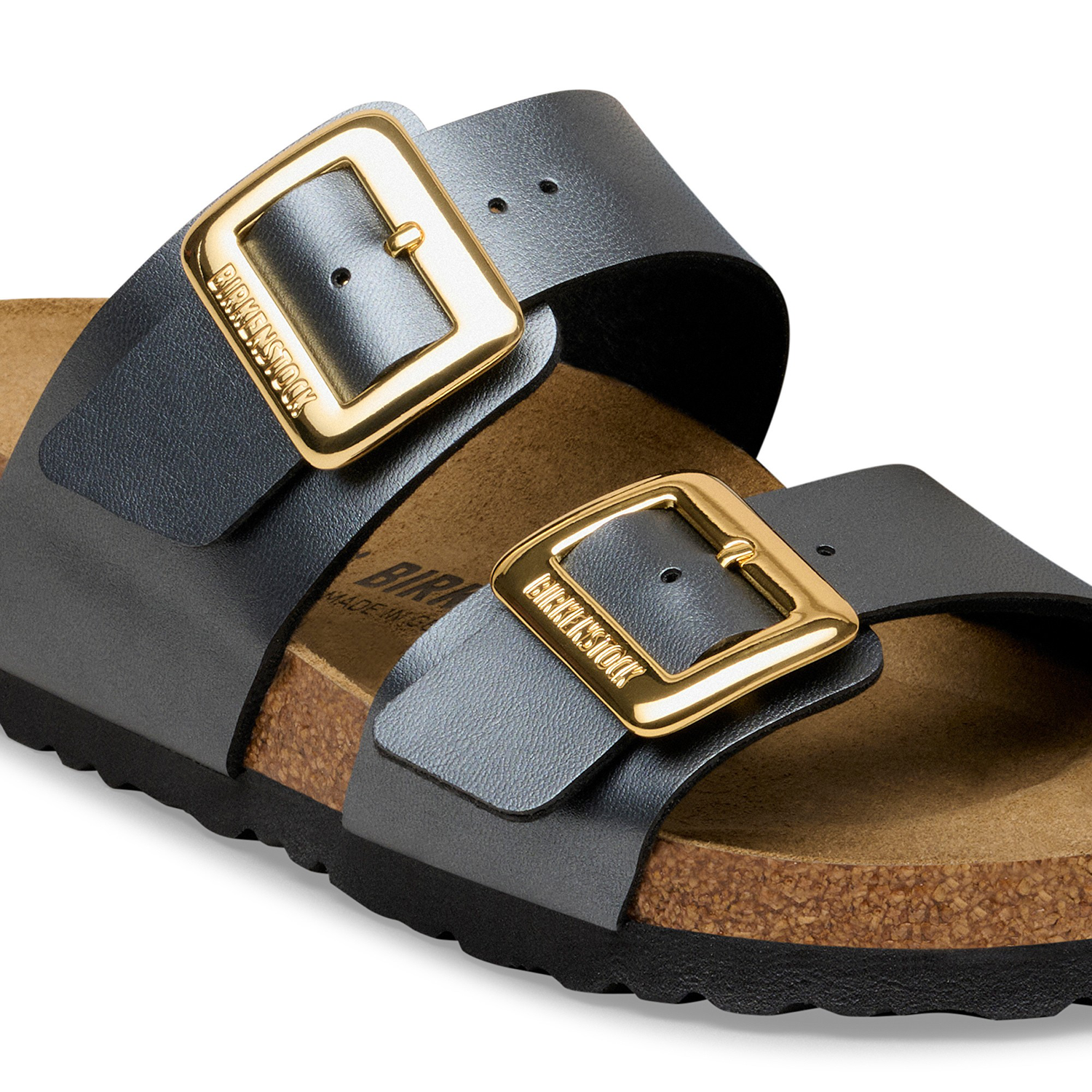 Sydney Cushion Buckle Birko-Flor Metallic Black - BIRKENSTOCK