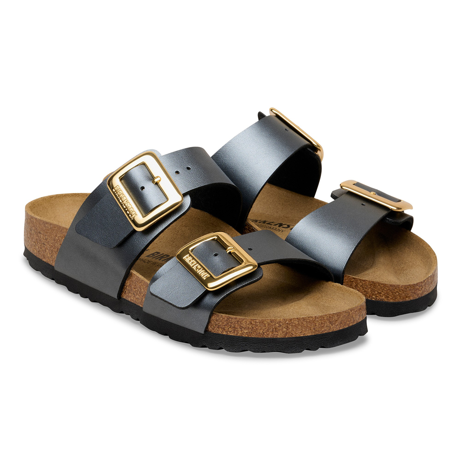 Sydney Cushion Buckle Birko-Flor Metallic Black - BIRKENSTOCK