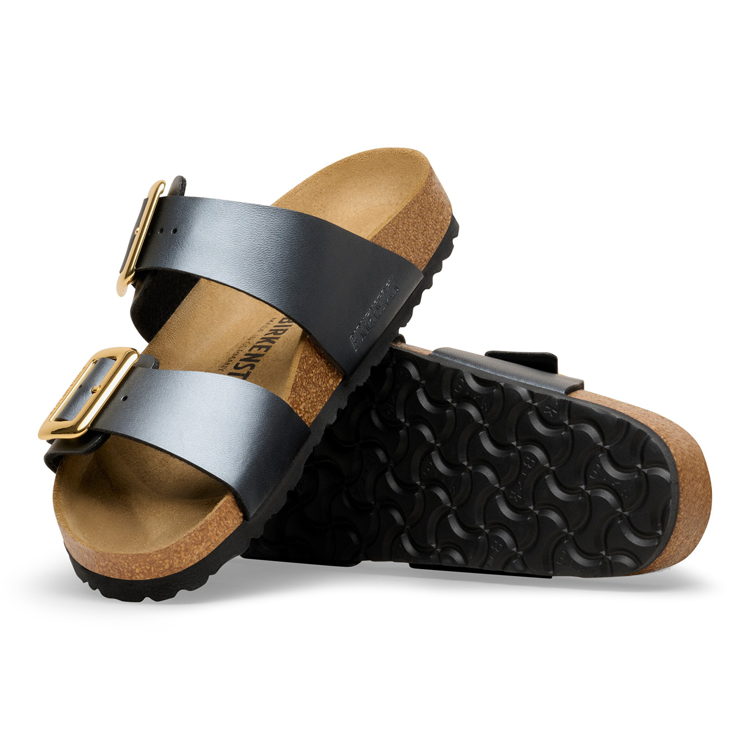 Sydney Cushion Buckle Birko-Flor Metallic Black - BIRKENSTOCK