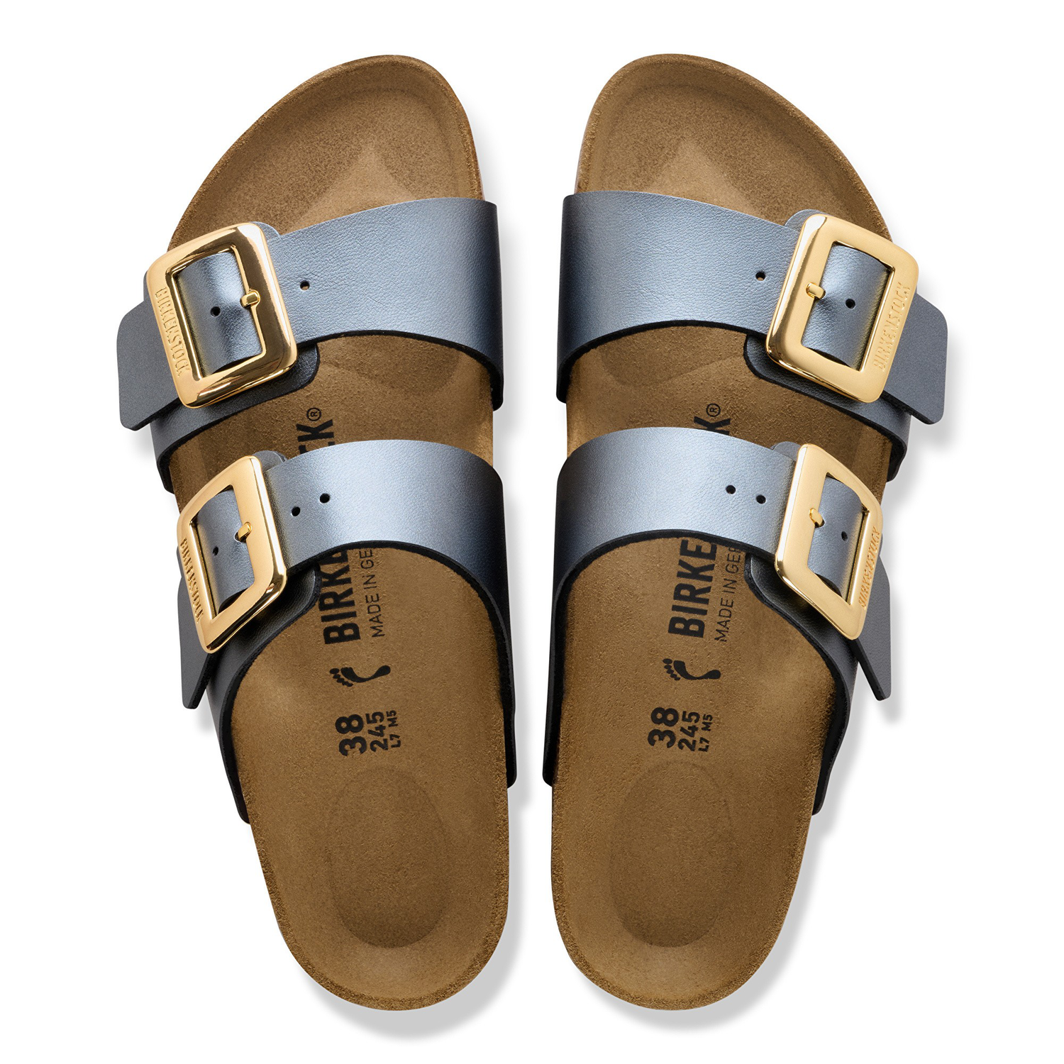 Sydney Cushion Buckle Birko-Flor Metallic Black - BIRKENSTOCK