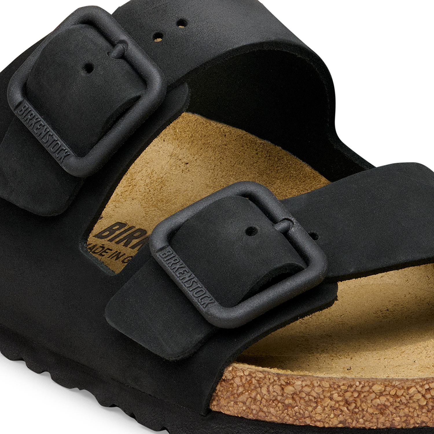 Arizona Wire Buckle Nubuk Leather Black - BIRKENSTOCK