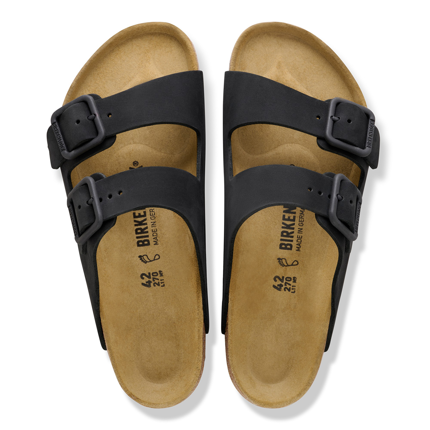Arizona Wire Buckle Nubuk Leather Black - BIRKENSTOCK