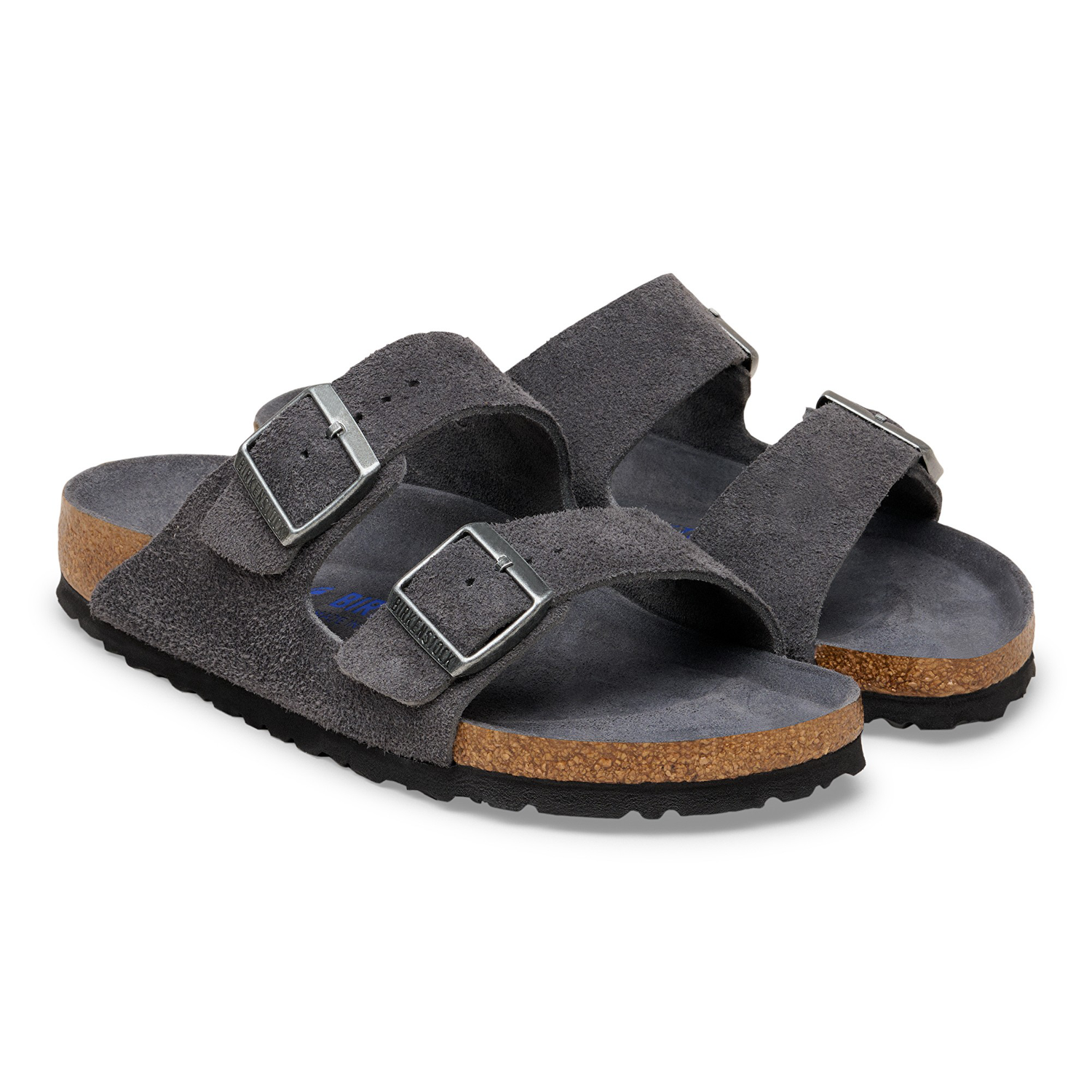 Arizona Soft Footbed Suede Leather Charcoal Tonal FB - BIRKENSTOCK