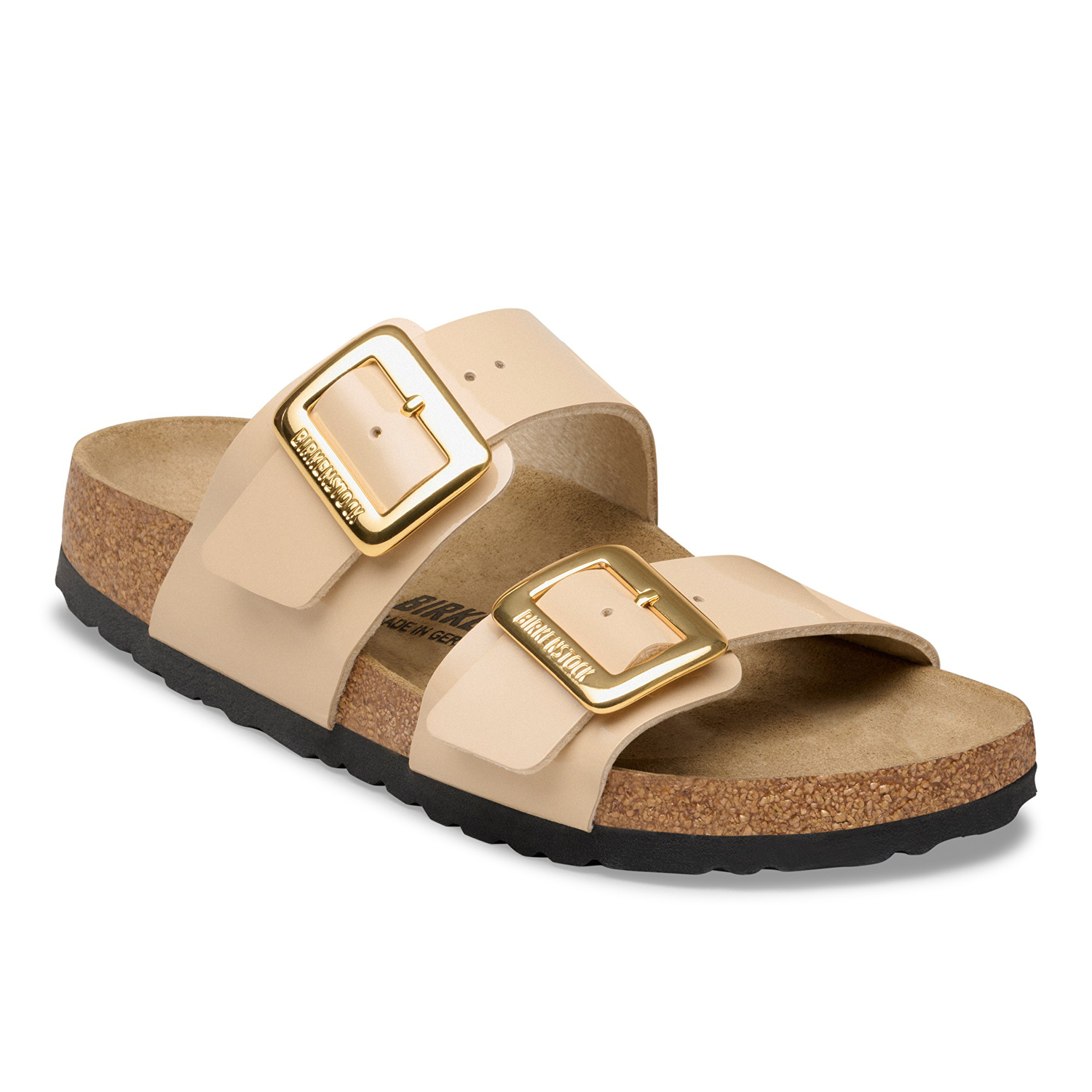 Sydney Cushion Buckle Birko-Flor Patent Patent Sand - BIRKENSTOCK
