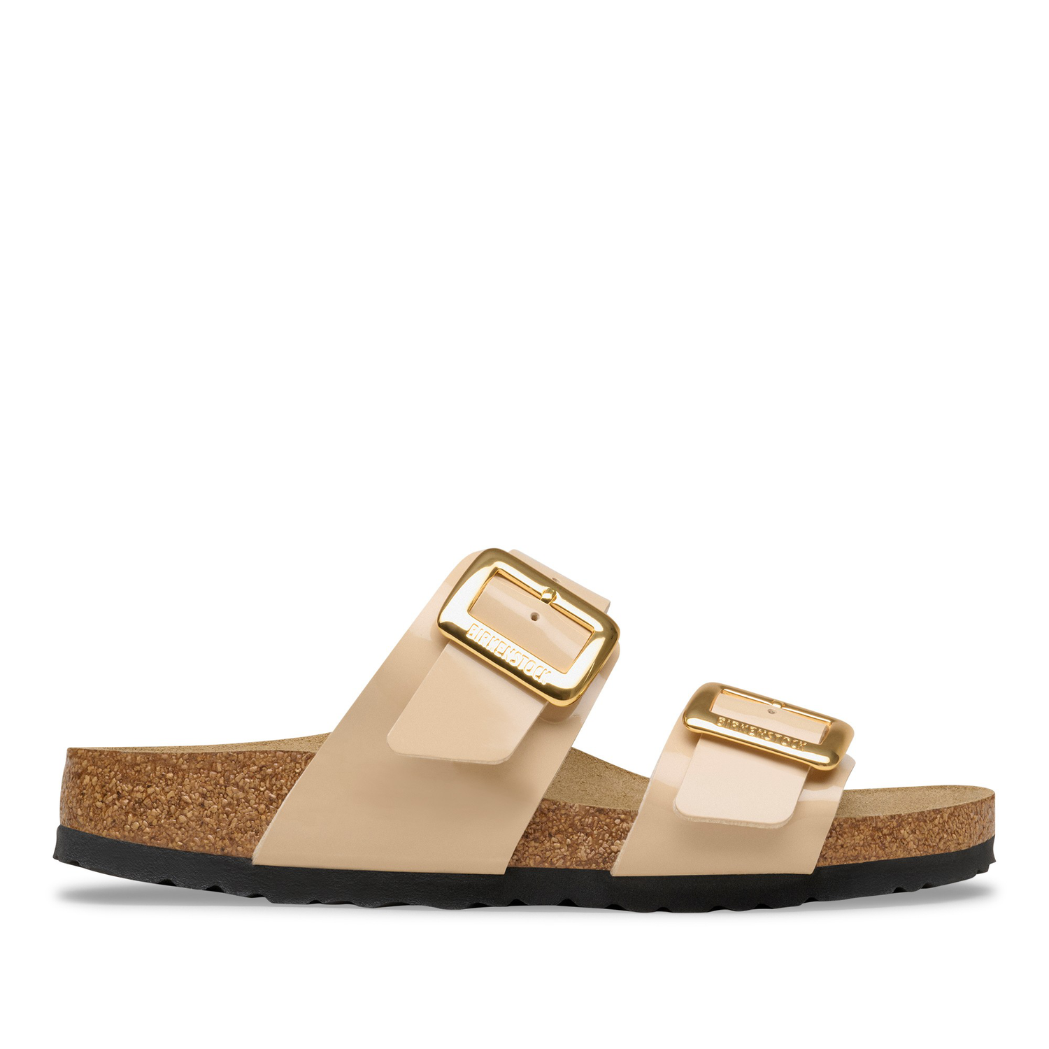 Sydney Cushion Buckle Birko-Flor Patent Patent Sand - BIRKENSTOCK