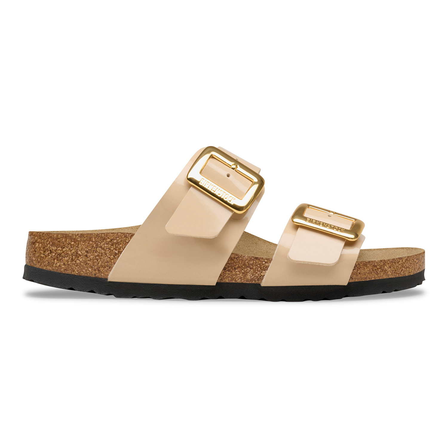 Sydney Cushion Buckle Birko-Flor Patent Patent Sand - BIRKENSTOCK