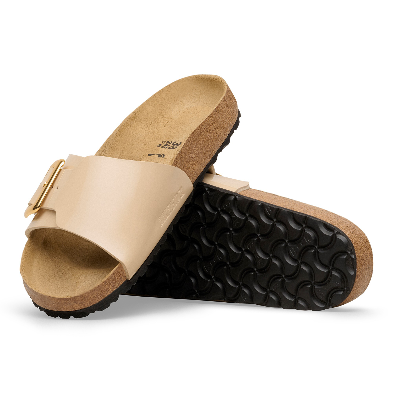 Catalina Cushion Buckle Birko-Flor Patent Patent Sand - BIRKENSTOCK