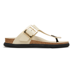 Gizeh Droplet Buckle Natural Leather Patent High-Shine Ecru - BIRKENSTOCK