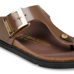 Gizeh Droplet Buckle Natural Leather Patent High-Shine Carafe - BIRKENSTOCK