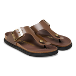 Gizeh Droplet Buckle Natural Leather Patent High-Shine Carafe - BIRKENSTOCK