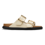 Arizona Droplet Buckle Natural Leather Patent High-Shine Ecru - BIRKENSTOCK