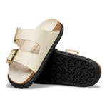 Arizona Droplet Buckle Natural Leather Patent High-Shine Ecru - BIRKENSTOCK