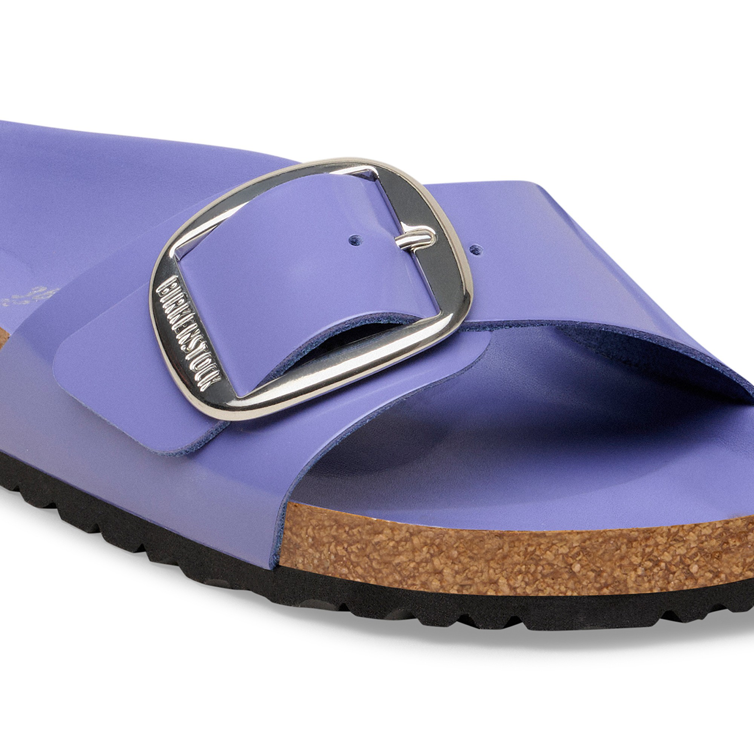 Madrid Big Buckle Natural Leather Patent High-Shine Purple Dusk - BIRKENSTOCK