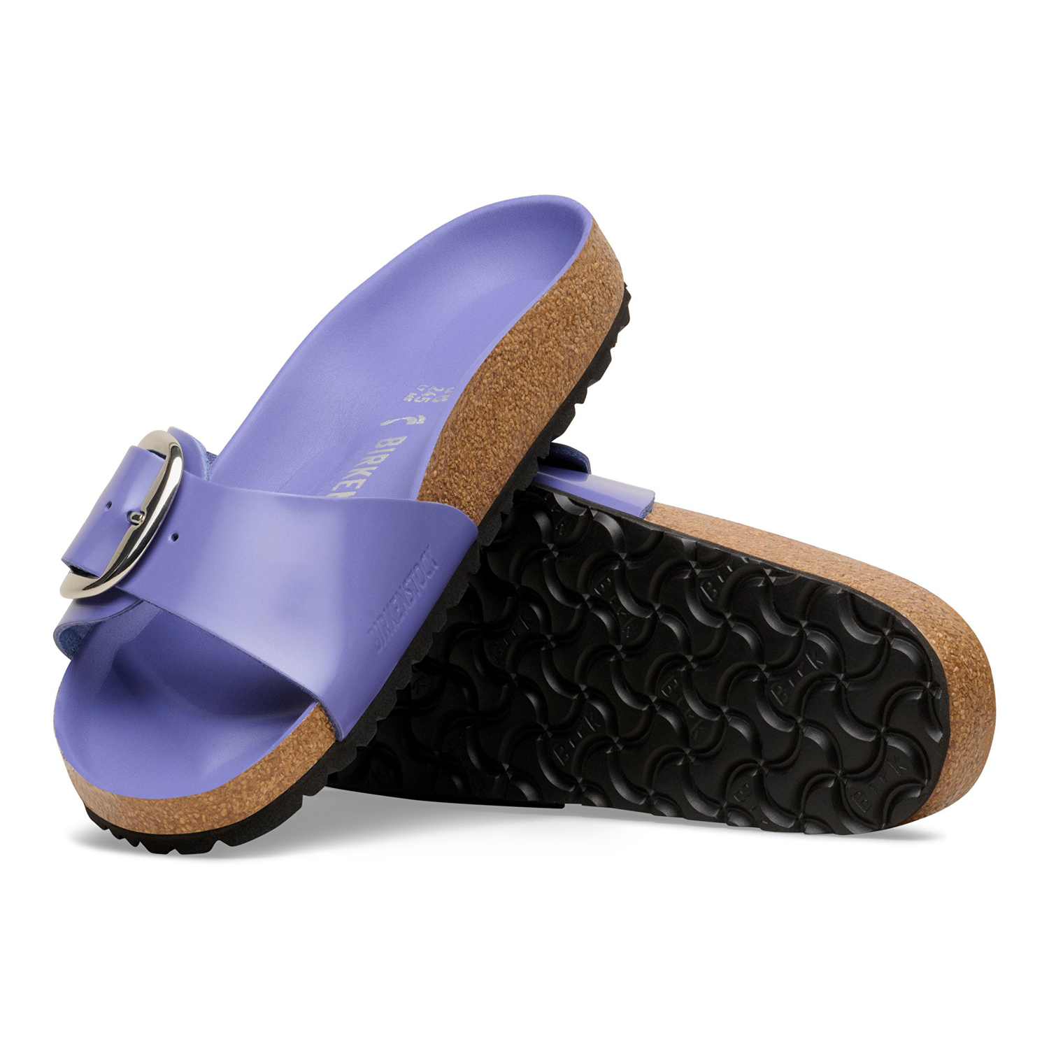 Madrid Big Buckle Natural Leather Patent High-Shine Purple Dusk - BIRKENSTOCK