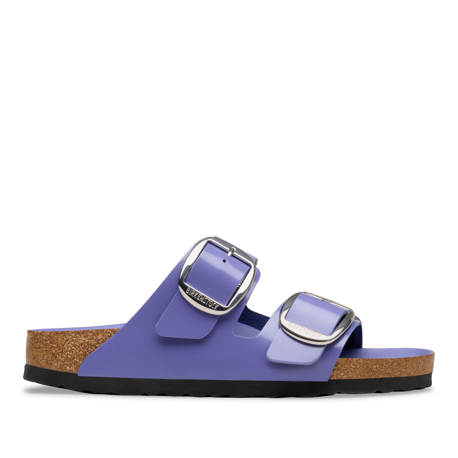 Arizona Big Buckle Natural Leather Patent High-Shine Purple Dusk - BIRKENSTOCK