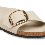 Madrid Big Buckle Natural Leather Patent High-Shine Oyster - BIRKENSTOCK