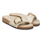Madrid Big Buckle Natural Leather Patent High-Shine Oyster - BIRKENSTOCK