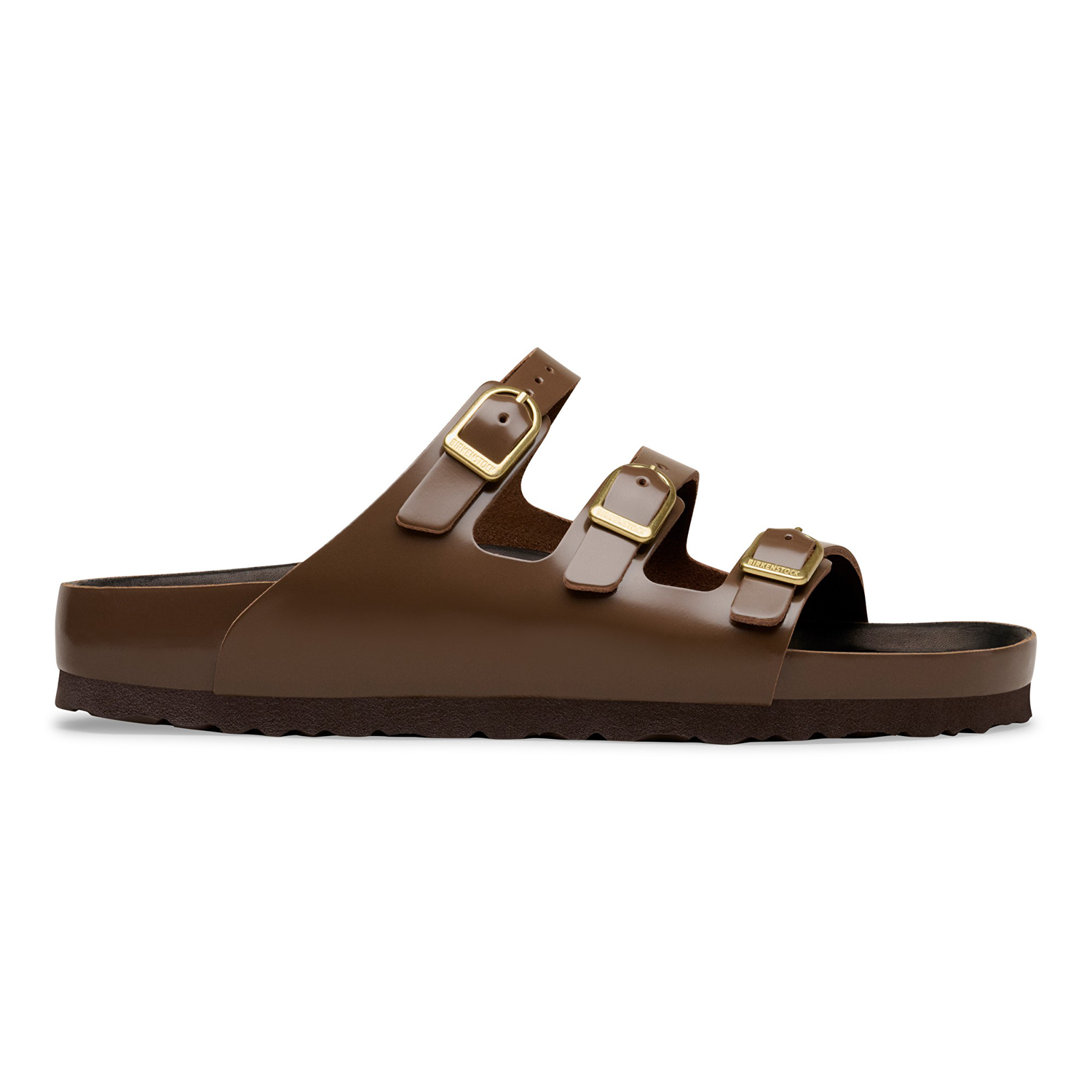 Florida Fresh Natural Leather Patent High-Shine Carafe/Black - BIRKENSTOCK