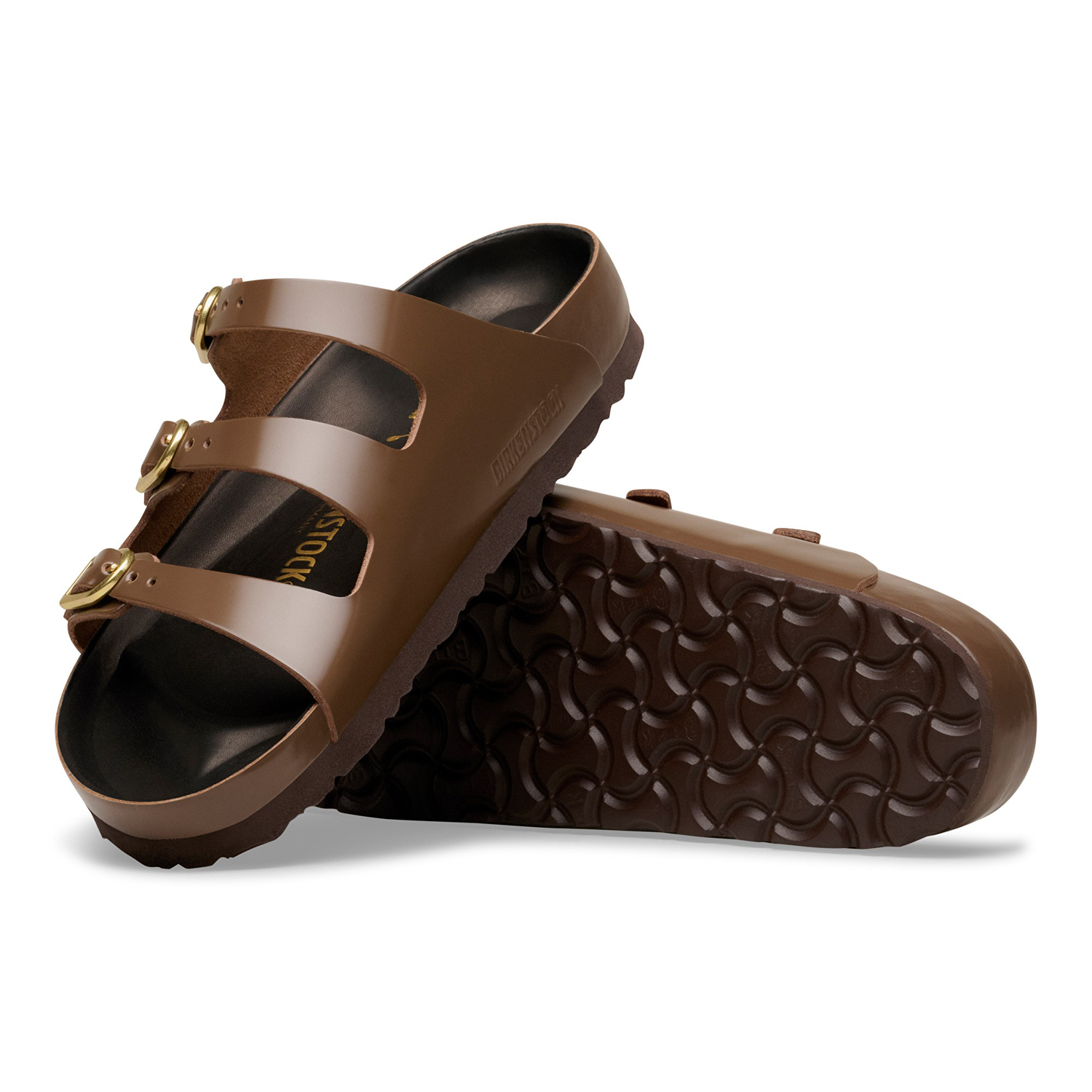 Florida Fresh Natural Leather Patent High-Shine Carafe/Black - BIRKENSTOCK