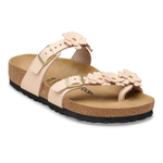 Mayari Flower Embellishment Natural Leather Light Rose - BIRKENSTOCK