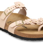 Mayari Flower Embellishment Natural Leather Light Rose - BIRKENSTOCK