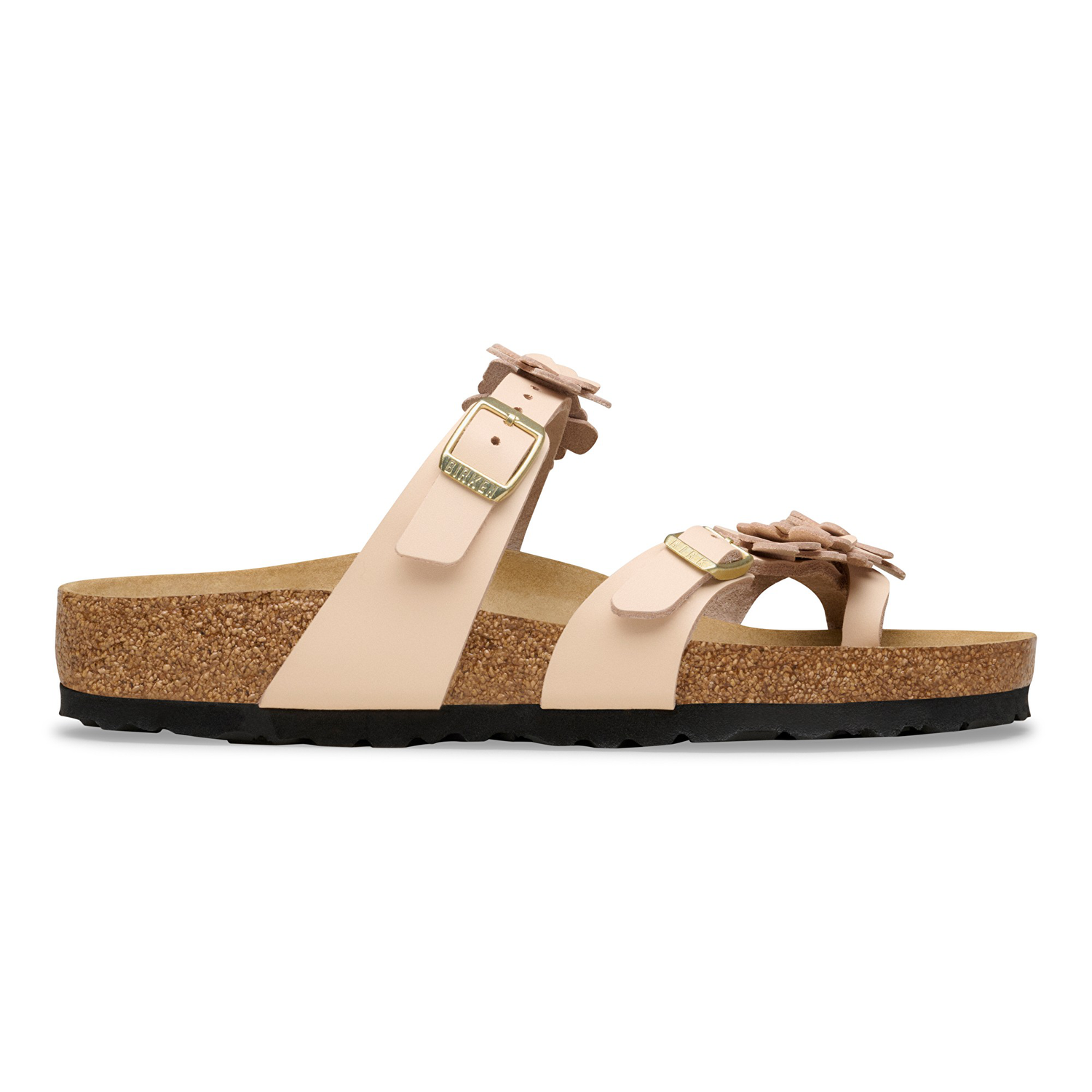 Mayari Flower Embellishment Natural Leather Light Rose - BIRKENSTOCK