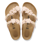 Mayari Flower Embellishment Natural Leather Light Rose - BIRKENSTOCK