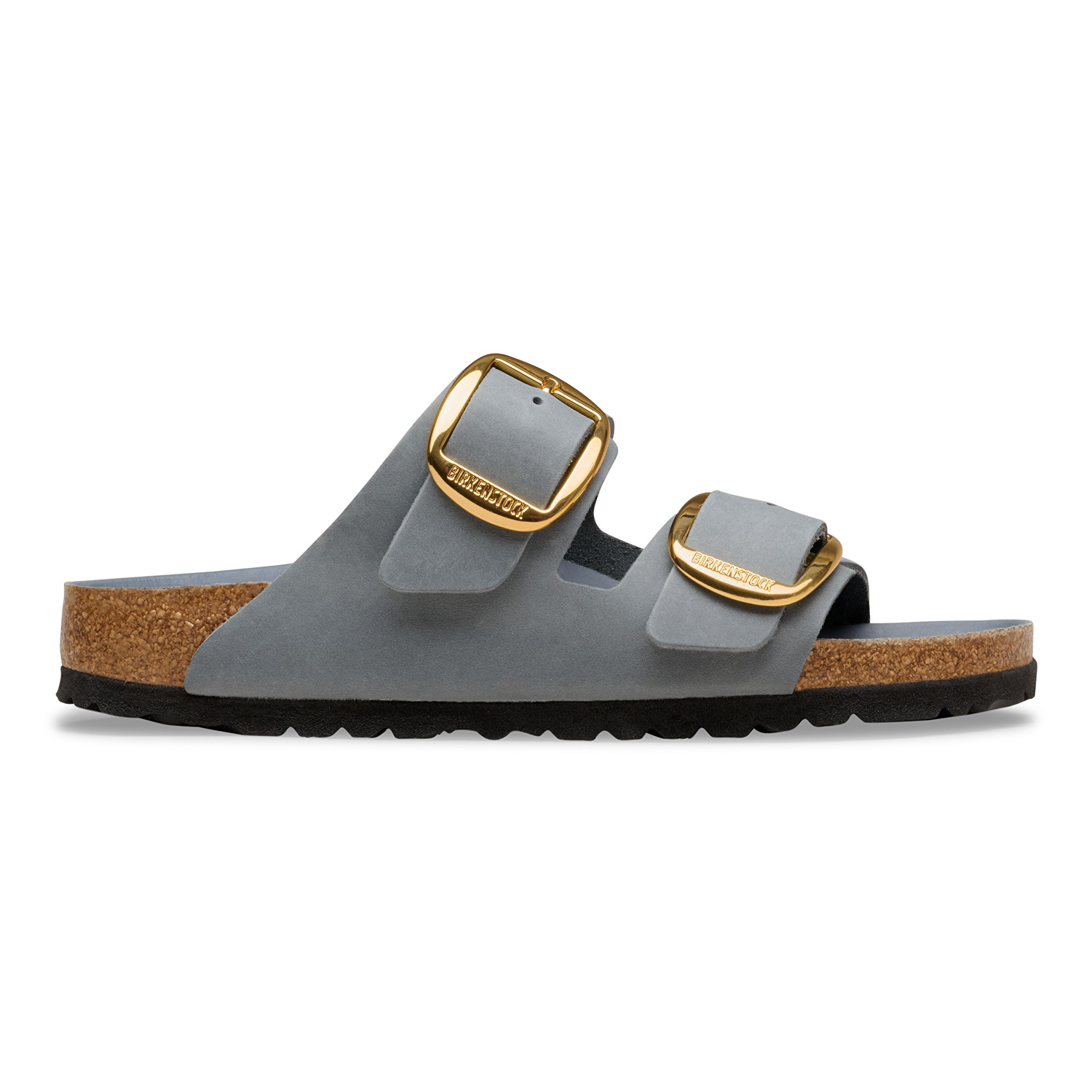 Arizona Big Buckle Natural Leather Oiled Basalt Gray - BIRKENSTOCK
