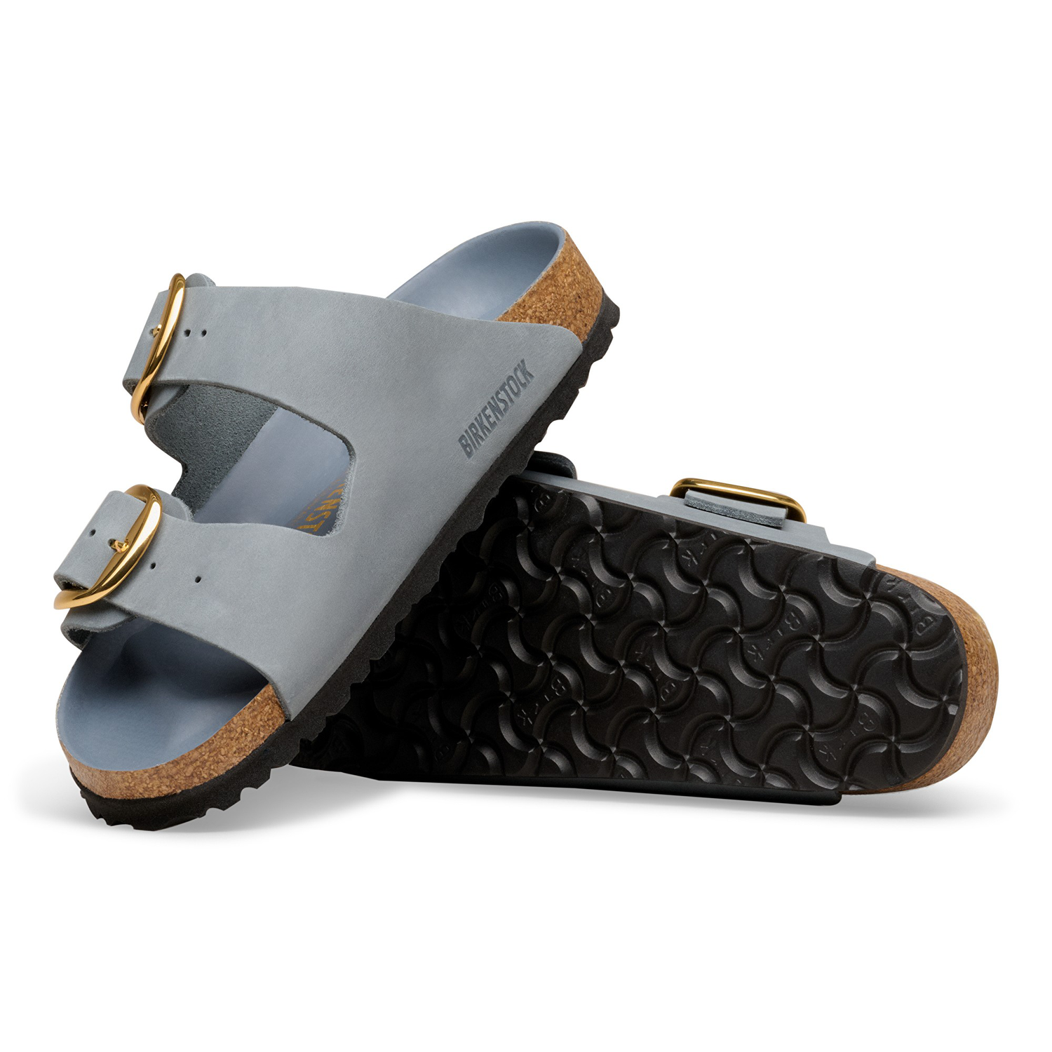 Arizona Big Buckle Natural Leather Oiled Basalt Gray - BIRKENSTOCK