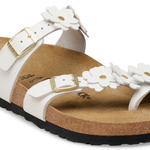 Mayari Flower Embellishment Natural Leather white - BIRKENSTOCK
