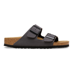 Arizona Birko-Flor Nubuk Velvet Gray/Black Buckles - BIRKENSTOCK