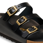 Florida Fresh Natural Leather Black New Dressy Leather - BIRKENSTOCK