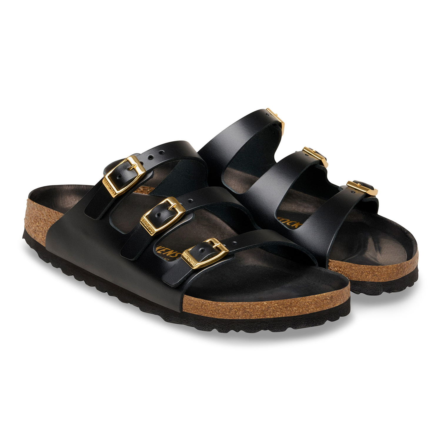 Florida Fresh Natural Leather Black New Dressy Leather - BIRKENSTOCK