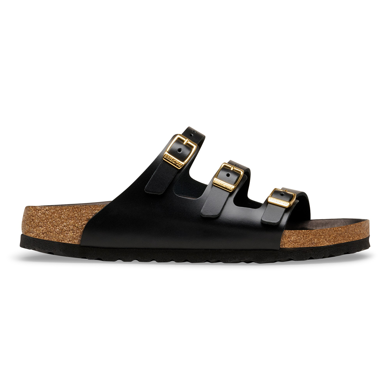 Florida Fresh Natural Leather Black New Dressy Leather - BIRKENSTOCK
