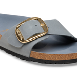 Madrid Big Buckle Natural Leather Oiled Basalt Gray - BIRKENSTOCK