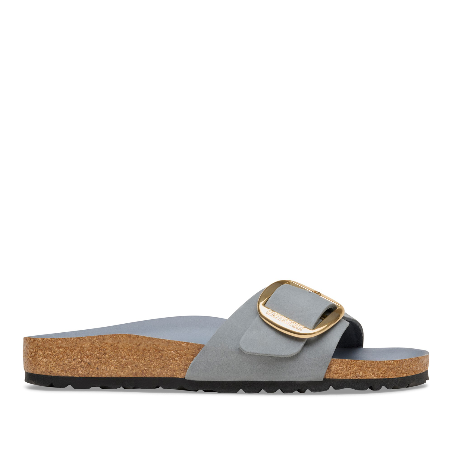Madrid Big Buckle Natural Leather Oiled Basalt Gray - BIRKENSTOCK