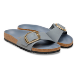 Madrid Big Buckle Natural Leather Oiled Basalt Gray - BIRKENSTOCK