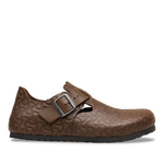 London Single Strap Natural Leather Embossed Carafe Semi Veg Tan - BIRKENSTOCK
