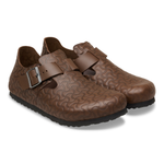 London Single Strap Natural Leather Embossed Carafe Semi Veg Tan - BIRKENSTOCK