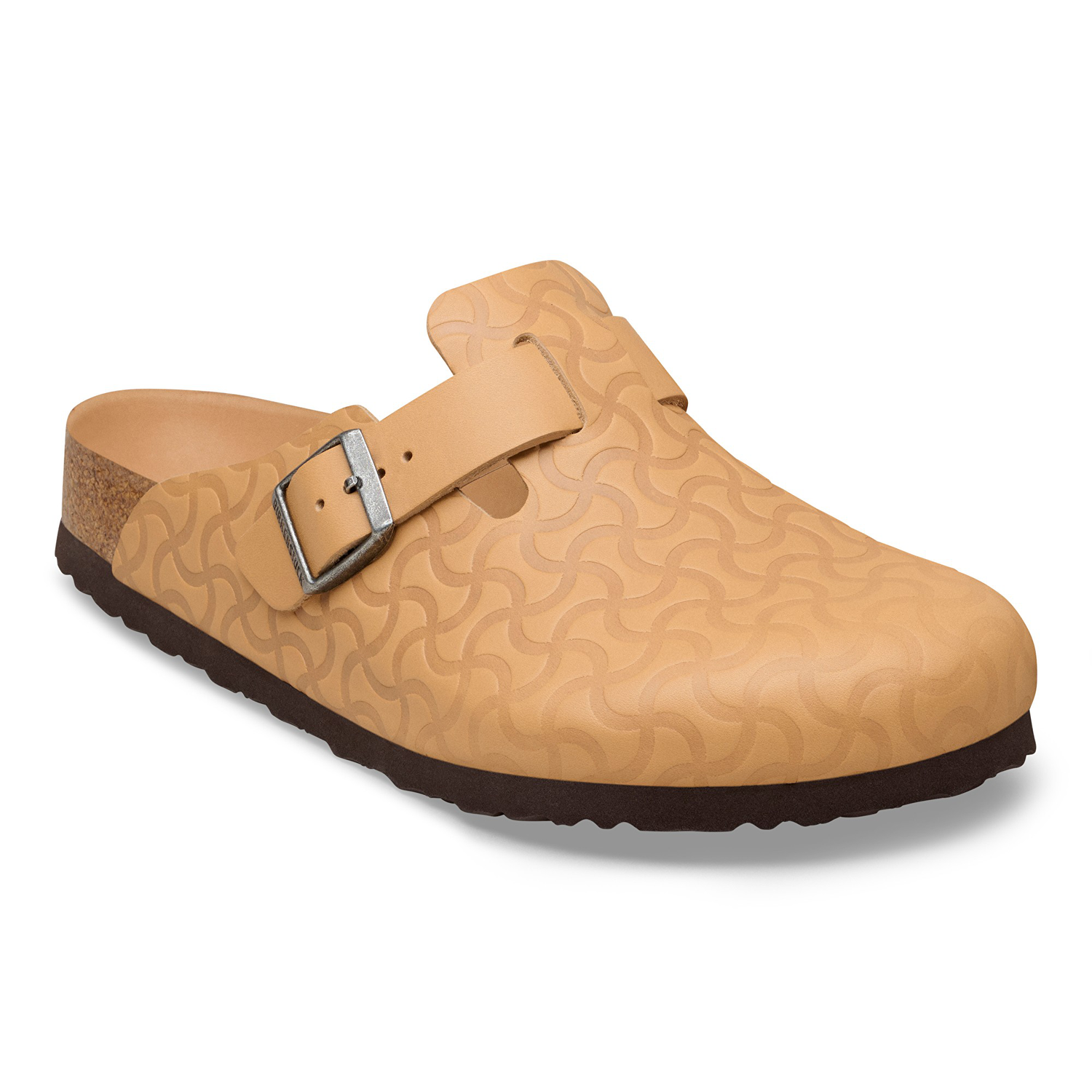 Boston BS Natural Leather Embossed Nature Semi Veg Tan - BIRKENSTOCK