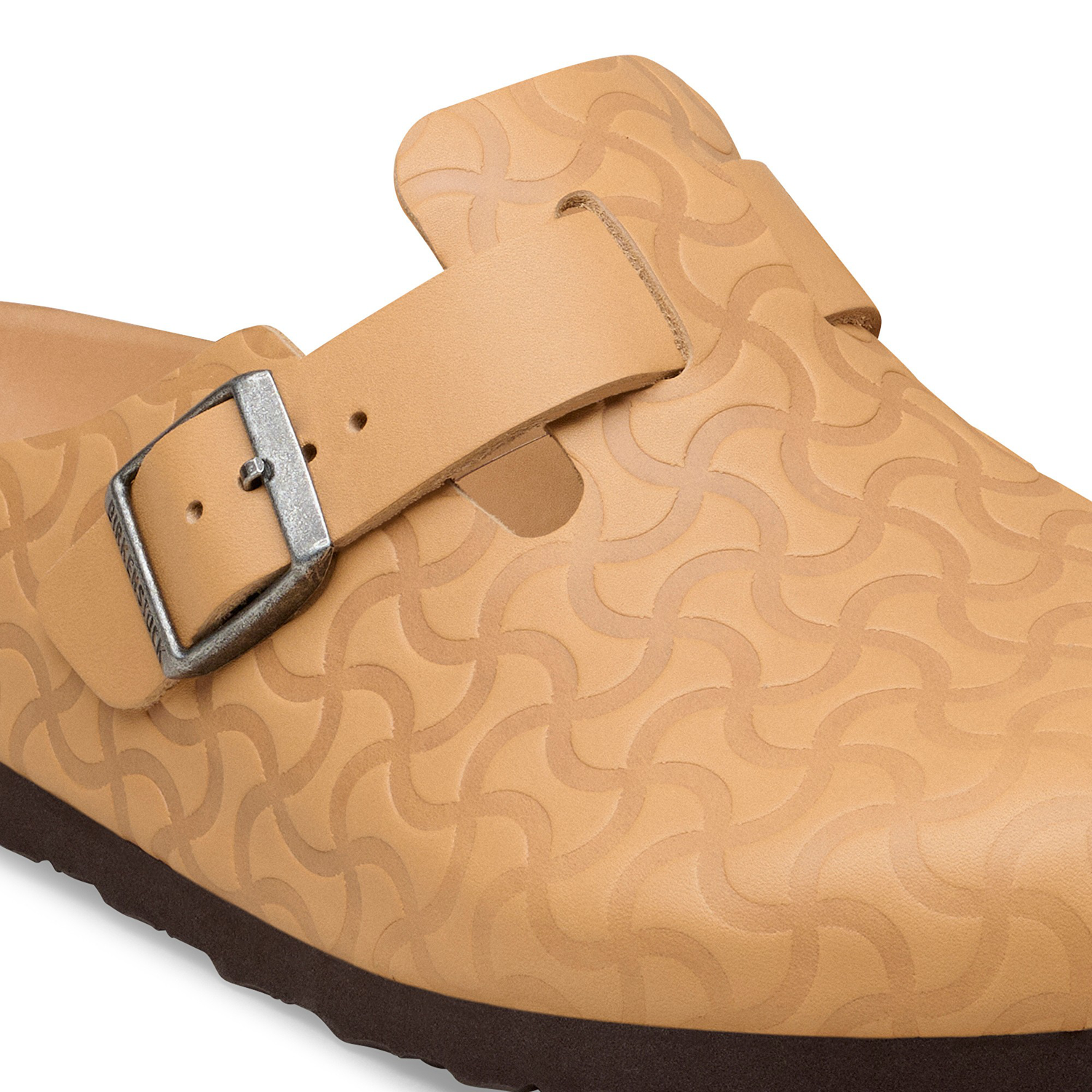 Boston BS Natural Leather Embossed Nature Semi Veg Tan - BIRKENSTOCK