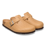 Boston BS Natural Leather Embossed Nature Semi Veg Tan - BIRKENSTOCK