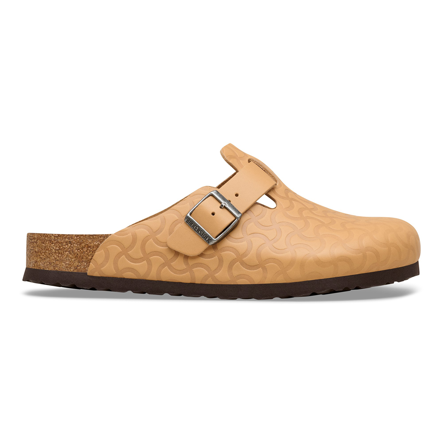 Boston BS Natural Leather Embossed Nature Semi Veg Tan - BIRKENSTOCK