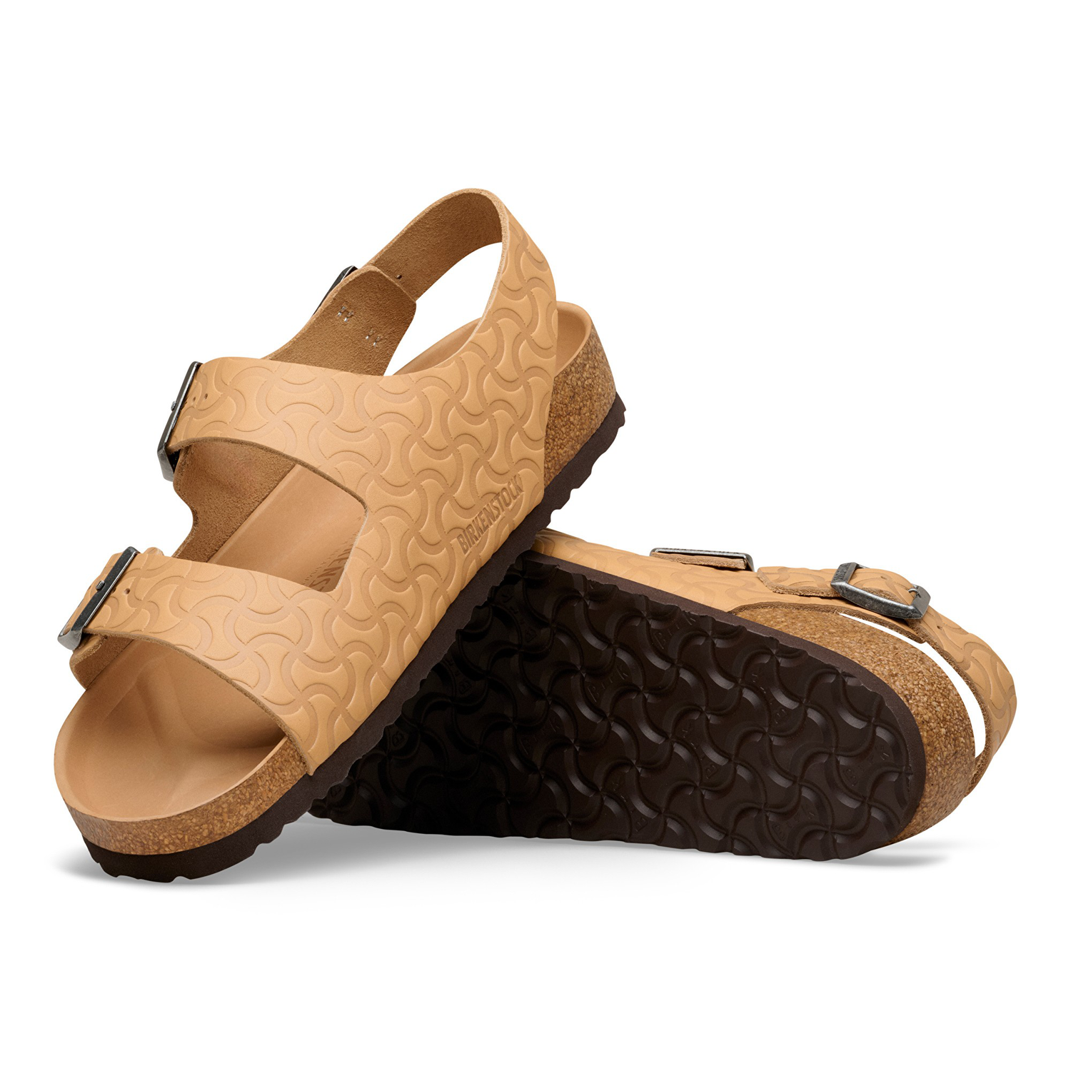 Milano BS Natural Leather Embossed Nature Semi Veg Tan - BIRKENSTOCK