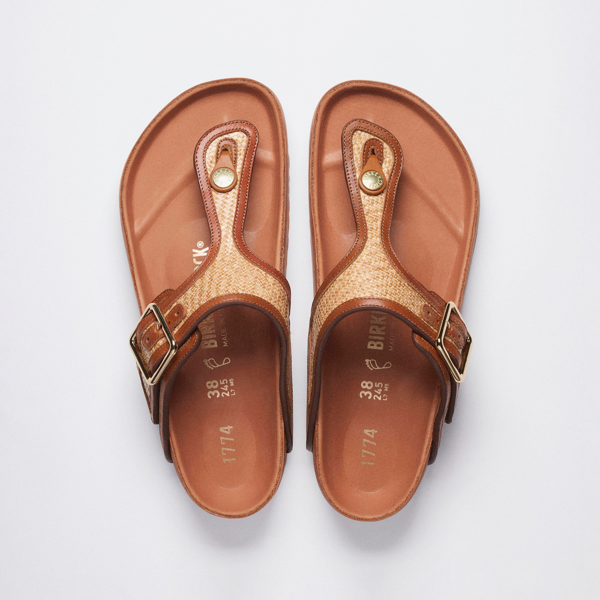 1774 Gizeh Raffia Synthetik Ginger Brown