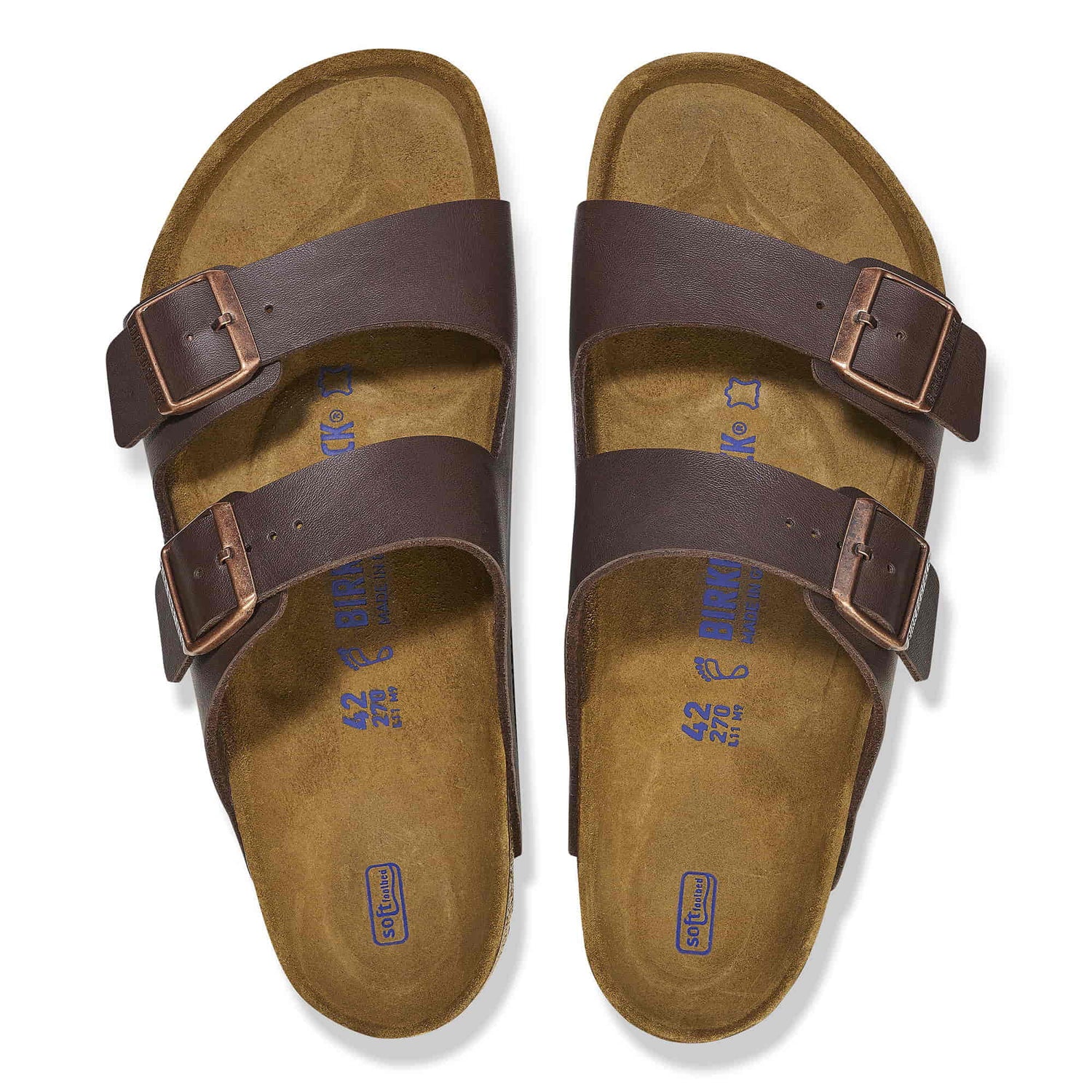 Brown Best Selling Birkenstock Style Arizona Birko-Flor
