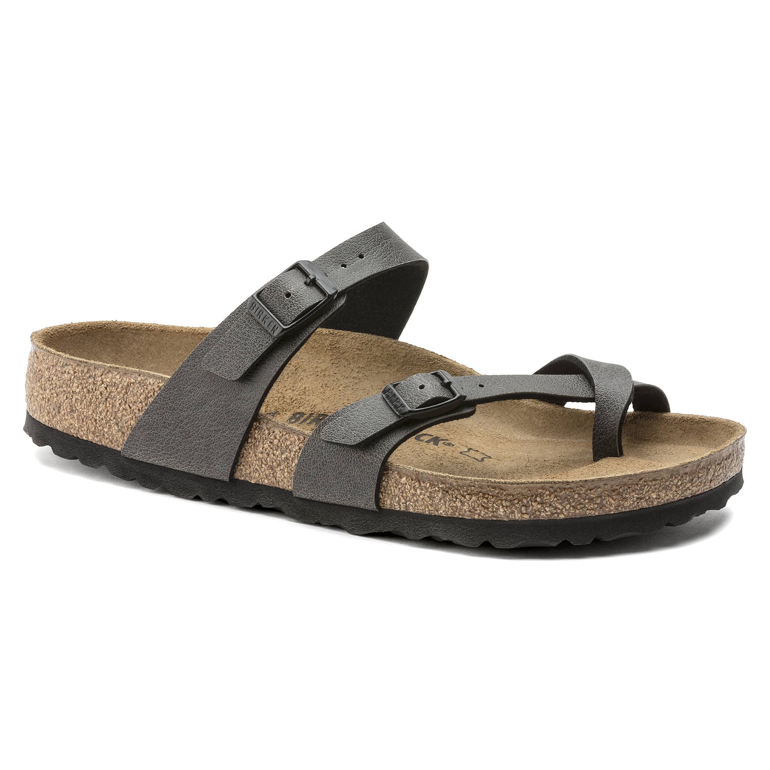 BIRKENSTOCK Mayari Sandal Pull Up Bordeaux, Anthracite, Stone